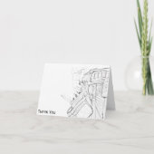 Handyman Sketch in Black and White Business Bedankkaart (Voorkant)