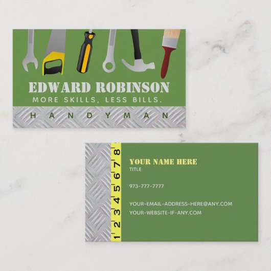 Handyman Slogans Visitekaartjes (Voorkant / Achterkant)