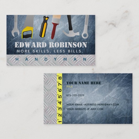 Handyman Slogans Visitekaartjes (Voorkant / Achterkant)