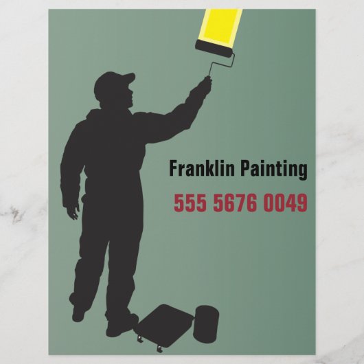 Handyman Small Business Flyer voor het schilderen  (Achterkant)