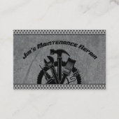 Handyman Steel Bord Maintenance Repair Service Visitekaartje (Voorkant)