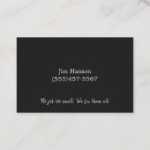 Handyman Steel Bord Maintenance Repair Service Visitekaartje (Achterkant)