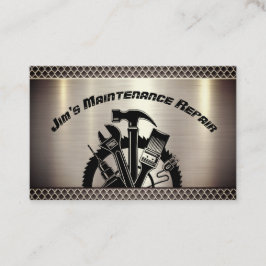 Handyman Steel Bord Maintenance Repair Service Visitekaartje