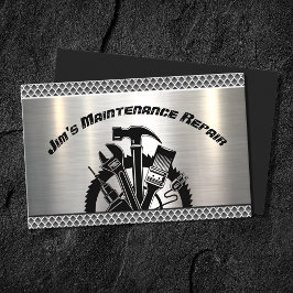 Handyman Steel Bord Maintenance Repair Service Visitekaartje