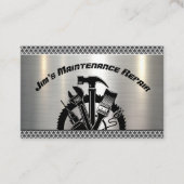 Handyman Steel Bord Maintenance Repair Service Visitekaartje (Voorkant)