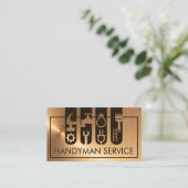 Handyman Tabs op Cooper Bronze Layer Visitekaartje (Staand voorkant)