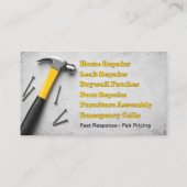 Handyman Template voor reparatieservice op dezelfd Visitekaartje (Achterkant)