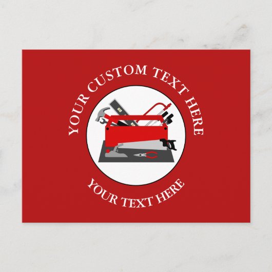 Handyman Tool Box Briefkaart (Voorkant)