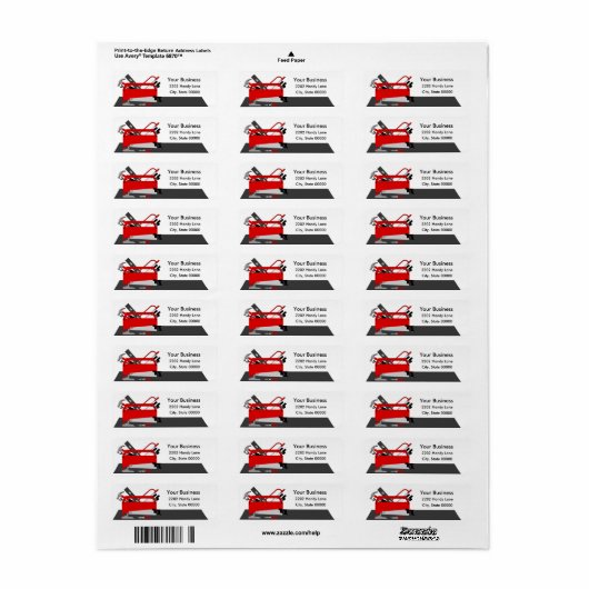 Handyman Tool Box Terug Adres label (Full Sheet)