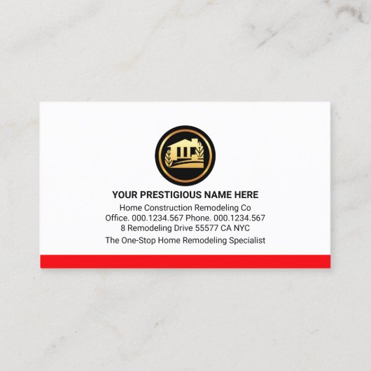 Handyman Tool Building Medals Visitekaartje (Achterkant)