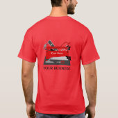 Handyman Tool Doos Ontwerp Rood T-shirt (Achterkant)