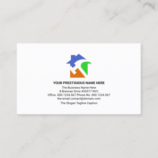 Handyman Tool Medals kleurrijke lagen constructie Visitekaartje (Achterkant)