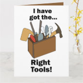 Handyman Toolbox I Have Got Right Tools  Kaart (Gele Bloem)
