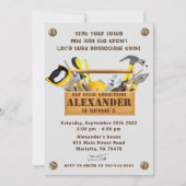 Handyman Tools and Gadgets Birthday Party Invitati Kaart (Voorkant)