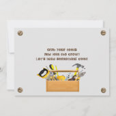 Handyman Tools and Gadgets Birthday Party Kaart (Achterkant)