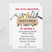 Handyman Tools and Gadgets Birthday Party Kaart (Voorkant / Achterkant)