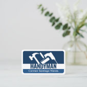 Handyman Tools Blue Layers Visitekaartje (Staand voorkant)