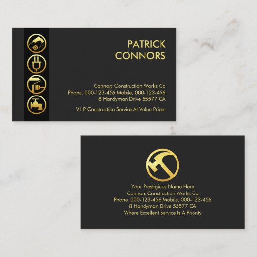 Handyman Tools Border Home Repair Visitekaartje (Voorkant / Achterkant)