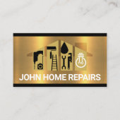 Handyman tools bouwen op goud visitekaartje (Voorkant)