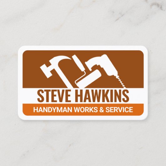 Handyman Tools Brown Layers Remodeling Visitekaartje (Voorkant)