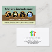 Handyman Tools Column Layers Construction Builder Visitekaartje (Voorkant / Achterkant)