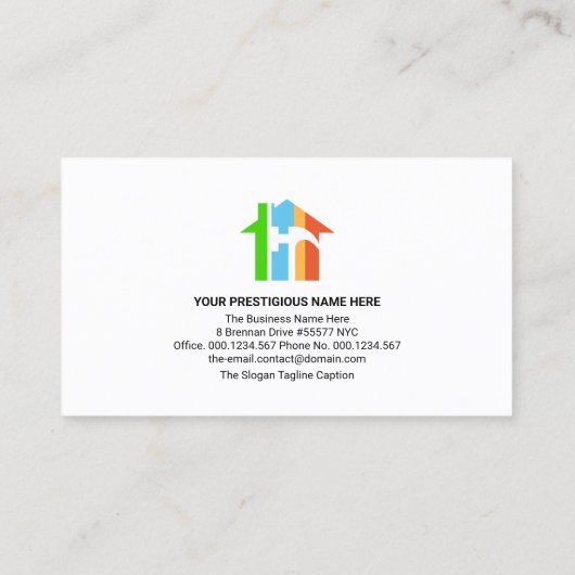 Handyman Tools Column Layers Construction Builder Visitekaartje (Achterkant)