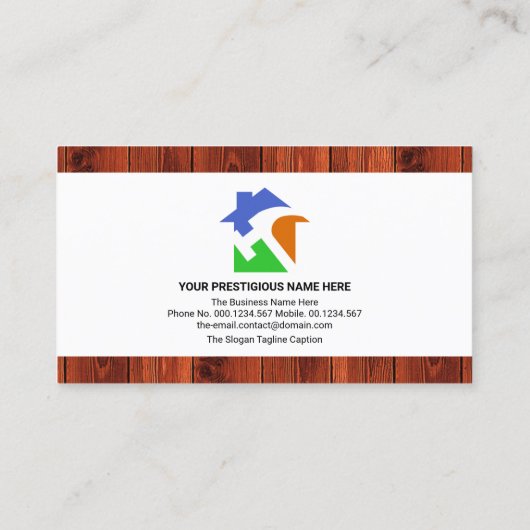 Handyman Tools Contractant voor houtkap Visitekaartje (Achterkant)