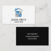 Handyman Tools en Home Icon Visitekaartje (Voorkant / Achterkant)