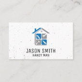 Handyman Tools en Home Icon Visitekaartje (Voorkant)