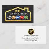 Handyman Tools Gold Building Frame Visitekaartje (Voorkant / Achterkant)