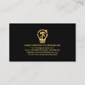 Handyman Tools Gold Stripe Contractor Visitekaartje (Achterkant)