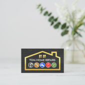 Handyman Tools Gouden Bouwframe Visitekaartje (Staand voorkant)