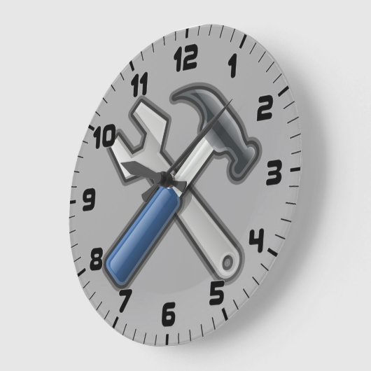 Handyman Tools Hammer en Wijnse wandklok (Hoek)