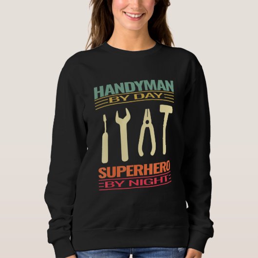 Handyman Tools Handyman Superheld Mechanic Craftsm Trui (Voorkant)