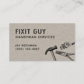 Handyman Tools, Home Improvement Kraft Business Ca Visitekaartje (Voorkant)