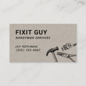 Handyman Tools, Home Improvement Kraft Business Ca Visitekaartje (Voorkant)
