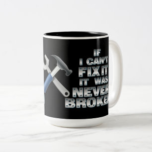 Handyman Tools Humor Tweekleurige Koffiemok