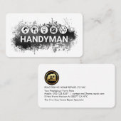 Handyman Tools In Paint Splatter Visitekaartje (Voorkant / Achterkant)