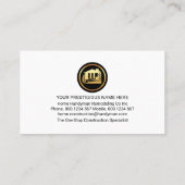 Handyman Tools In Red Rooftop Building Frame Visitekaartje (Achterkant)