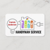 Handyman Tools Inside Home Electrical Wiring Visitekaartje (Voorkant)