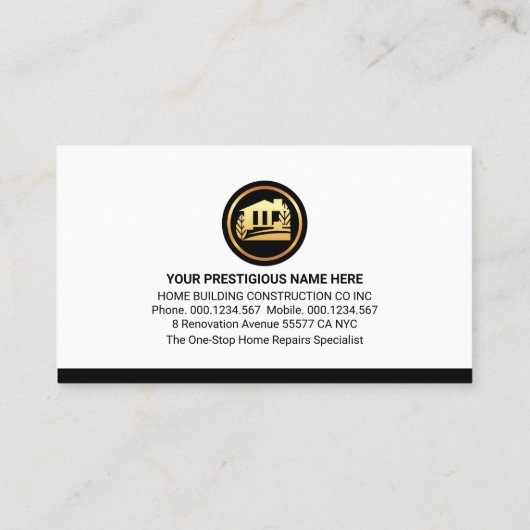 Handyman Tools Layers Home Reparaties Visitekaartje (Achterkant)