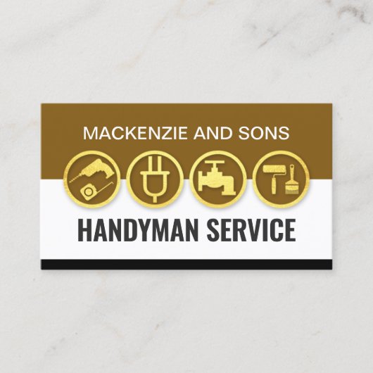 Handyman Tools Layers Home Reparaties Visitekaartje (Voorkant)