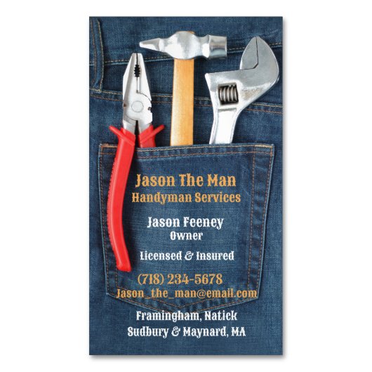 Handyman Tools Magnetisch Visitekaartje (Voorkant Verticaal)