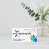 Handyman Tools Motif Paint Splatter Painter Visitekaartje (Staand voorkant)