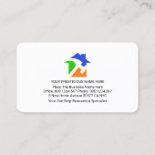 Handyman Tools On Bricks Gold Line Visitekaartje (Achterkant)