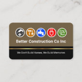 Handyman Tools On Brown Gold Line Layers Visitekaartje (Voorkant)