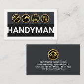 Handyman Tools On White Border Visitekaartje (Voorkant / Achterkant)