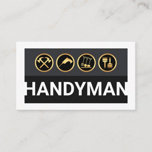 Handyman Tools On White Border Visitekaartje (Voorkant)