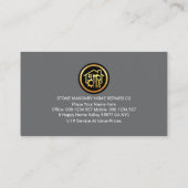 Handyman Tools On Wood Stone Wall Visitekaartje (Achterkant)