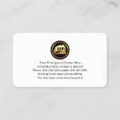 Handyman Tools op blauwe zwarte rode lijn Visitekaartje (Achterkant)